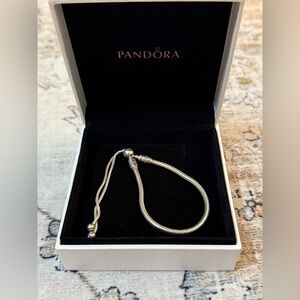 Pandora Adjustable Bracelet ✨ 
Snake chain slider bracelet sterling silver